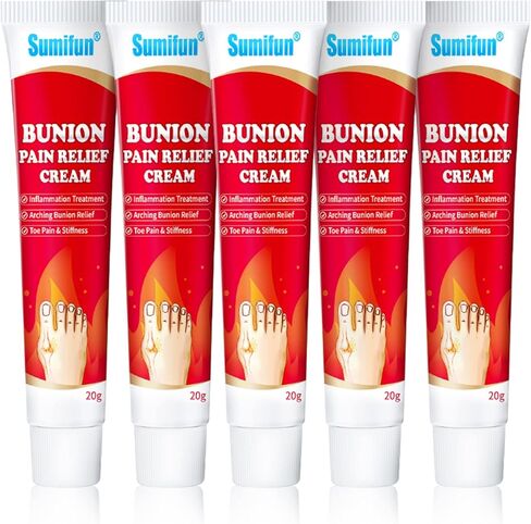 Sumifun Bunions Pain Relief Cream, 5 Counts Toe Gout Pain Relief, Toe Swelling Relief, for Joint, Knee, Back, Wrist, Bunion Toe Relief Cream in Kuwait