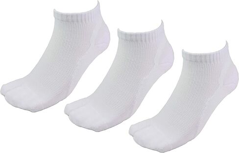 Unisex Arch Support 2 Toe Flip Flop Toe Tabi Toe Low Cut Socks, 3 Pairs in Kuwait