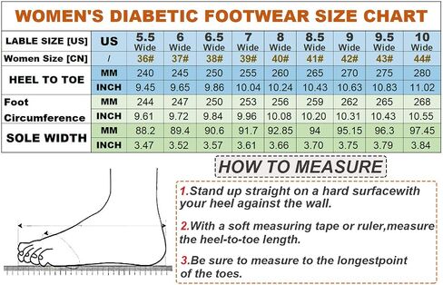W&LESVAGO Women's Wide Width Diabetic Walking Shoes with Adjustable Closures,Non-Slip Lightweight Sneakers with Classic Air Cushion for Diabetic Edema Plantar Fasciitis in Kuwait