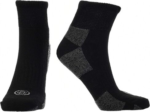 Doctor's Choice Diabetic Crew & Quarter Socks, Men's, Non-Binding, Half-Cushioned, & Seamless Toe, 2 Pairs, Large & X-Large in Saudi Arabia