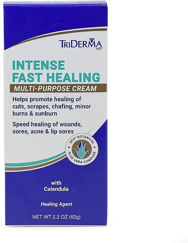 TriDerma Intense Fast Healing Multi-Purpose Cream for Cuts, Scrapes, Sores, Chafing, Minor Burns and Sunburn (2.2 oz Tube) in Saudi Arabia