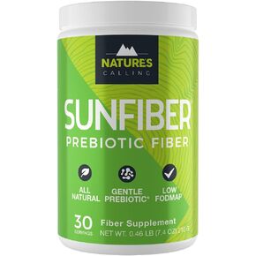 NATURE'S CALLING All-Natural Fiber Supplement | Gentle | Non-GMO | Low-FODMAP | Sunfiber | Prebiotic, 30 Servings (7.4 oz) in Saudi Arabia