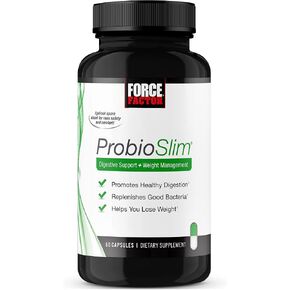 Force Factor ProbioSlim Probiotics for Women and Men, Probiotics for Digestive Health to Reduce Bloating, Gas, & Occasional Diarrhea, with Prebiotics, LactoSpore, & Green Tea for Energy, 60 Capsules in Saudi Arabia