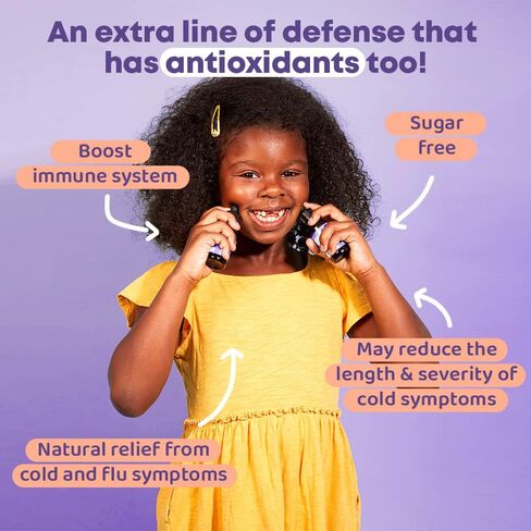 شراب البيلسان من JoySpring للأطفال - دعم المناعة بفيتامين C والزنك والإشنسا - شراب الدربيري للأطفال - البيلسان الأسود، فيتامينات الأطفال الصغار - قطرات سائلة الدربيري - التوت البيلسان للأطفال الصغار in Kuwait