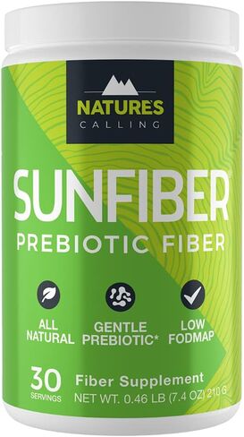 NATURE'S CALLING مكمل الألياف الطبيعية بالكامل | لطيف | غير معدل وراثيًا | منخفض فودماب | صن فايبر | البريبايوتيك، 30 حصة (7.4 أونصة) in Saudi Arabia