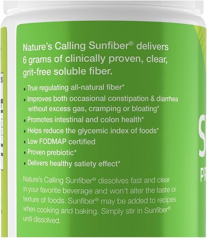 NATURE'S CALLING مكمل الألياف الطبيعية بالكامل | لطيف | غير معدل وراثيًا | منخفض فودماب | صن فايبر | البريبايوتيك، 30 حصة (7.4 أونصة) in Saudi Arabia