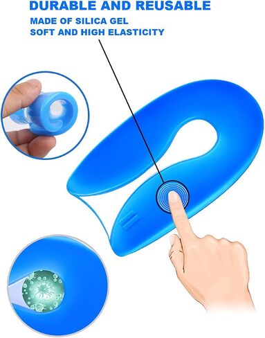 U-Shaped Heel Cushion, Silicone Plantar Fasciitis Pad for Heel Spur/Instant Pain Relief by Toe Glow in Saudi Arabia