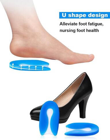 U-Shaped Heel Cushion, Silicone Plantar Fasciitis Pad for Heel Spur/Instant Pain Relief by Toe Glow in Saudi Arabia