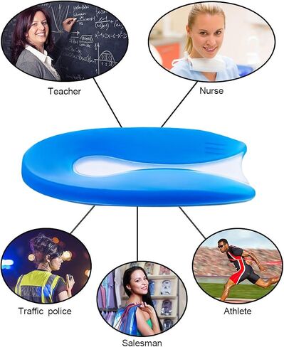 U-Shaped Heel Cushion, Silicone Plantar Fasciitis Pad for Heel Spur/Instant Pain Relief by Toe Glow in Saudi Arabia