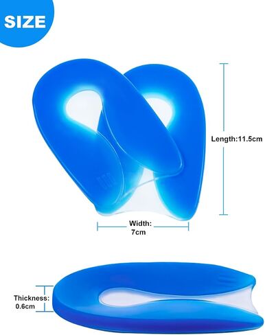 U-Shaped Heel Cushion, Silicone Plantar Fasciitis Pad for Heel Spur/Instant Pain Relief by Toe Glow in Saudi Arabia