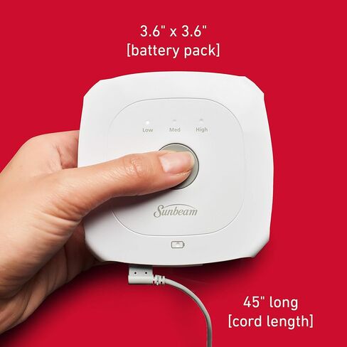 شعاع الشمس 804STR2P GoHeat رقع ساخنة محمولة لتخفيف الآلام | رقعتان جل قابلتان لإعادة الاستخدام ومشبك على وحدة تحكم قابلة لإعادة الشحن مع 3 إعدادات للحرارة، عدد واحد (عبوة من قطعة واحدة) in Kuwait