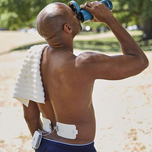 شعاع الشمس 804STR2P GoHeat رقع ساخنة محمولة لتخفيف الآلام | رقعتان جل قابلتان لإعادة الاستخدام ومشبك على وحدة تحكم قابلة لإعادة الشحن مع 3 إعدادات للحرارة، عدد واحد (عبوة من قطعة واحدة) in Kuwait