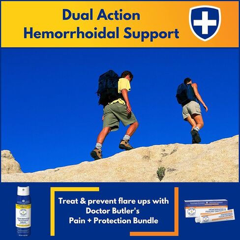 Doctor Butler's Advanced Hemorrhoid & Fissure Ointment – Lidocaine Hemorrhoid Treatment and Fissure Treatment Extra Strength Formula, Heals and Provides Fast Pain and Itch Relief* (1.5 oz.) in Kuwait