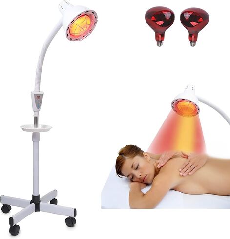 مصباح علاجي بالاشعة تحت الحمراء 275 واط مع حامل ذراع مرن وتحكم في الازالة لتخفيف الام المفاصل وآلام العضلات in Kuwait