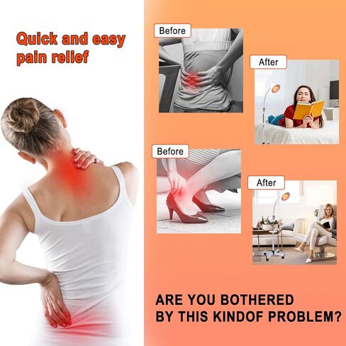 مصباح علاجي بالاشعة تحت الحمراء 275 واط مع حامل ذراع مرن وتحكم في الازالة لتخفيف الام المفاصل وآلام العضلات in Kuwait