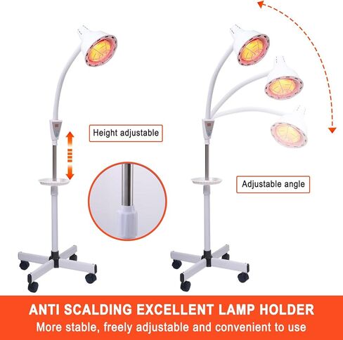 مصباح علاجي بالاشعة تحت الحمراء 275 واط مع حامل ذراع مرن وتحكم في الازالة لتخفيف الام المفاصل وآلام العضلات in Kuwait