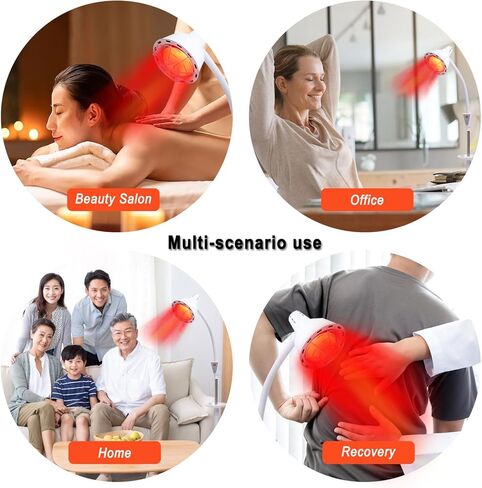 مصباح علاجي بالاشعة تحت الحمراء 275 واط مع حامل ذراع مرن وتحكم في الازالة لتخفيف الام المفاصل وآلام العضلات in Kuwait