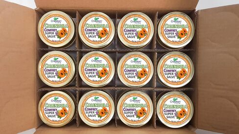 Calendula Comfrey Super Salve من Creation Farm، بلسم عشبي، مرطب، ومرهم بدون الغلوتين أو الصويا أو الكائنات المعدلة وراثيًا أو البارابين، صنع في الولايات المتحدة الأمريكية يريح الأكزيما والصدفية in Kuwait
