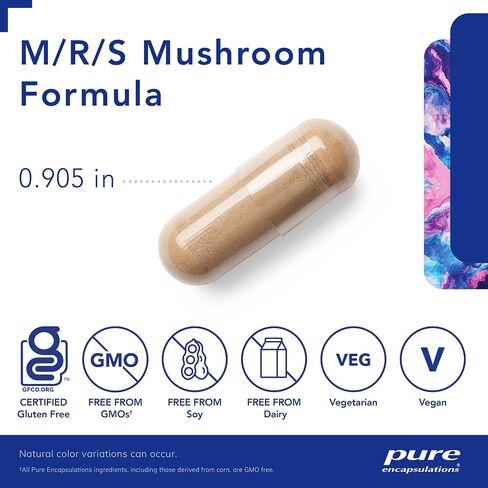 Pure Encapsulations M/R/S Mushroom Formula | Hypoallergenic Supplement Promotes Immune Health and Provides Broad-Spectrum Physiological Support | 120 Capsules in Saudi Arabia