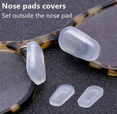 BEHLINE 1 Pair Silicone Nose Pads Cover Nose Pieces Slip-on Eyeglasses Repair Kits Anti-Slip in Kuwait