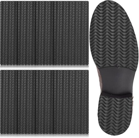 8 Pcs Shoe Grips on Bottom of Shoes No Slip Shoes Pads Self Adhesive Sole Protector Anti Slip Shoe Grips Bottom of Shoe for Heel No Skid Shoe Pads for Sneakers Slippers (Black, 3.9 x 3.2 Inch) in Saudi Arabia