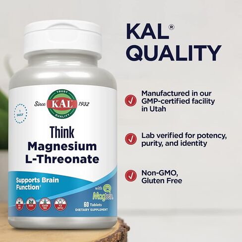 KAL Think Magnesium L-Threonate (2000 ملغ) 60 قرص in Saudi Arabia