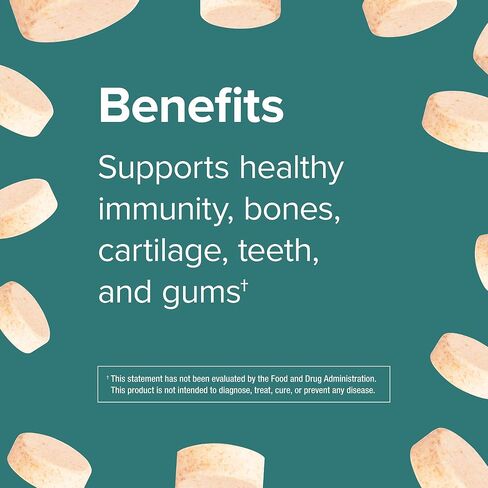 Webber Naturals Vitamin C+D3, 200 Chewable Orange Tablets, 1,000 mg of Vitamin C with 1,000 IU of Vitamin D3 Per Serving, Bones, Teeth, Immune and Antioxidant Support, Non GMO, Dairy & Gluten Free in Saudi Arabia