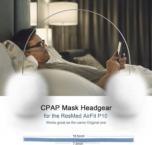 أغطية رأس AirFit P10 لـ ResMed، 3 عبوات من أغطية الرأس لـ ResMed CPAP تزود بأشرطة أغطية الرأس لأغطية الرأس ResMed AirFit P10 CPAP (مع مشابك) in Kuwait