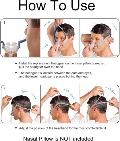 أغطية رأس AirFit P10 لـ ResMed، 3 عبوات من أغطية الرأس لـ ResMed CPAP تزود بأشرطة أغطية الرأس لأغطية الرأس ResMed AirFit P10 CPAP (مع مشابك) in Kuwait