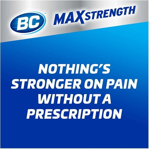 BC MAX Strength Fast Pain Relief Powder, Lemonade Flavor Aspirin 500mg and Acetaminophen 500mg Dissolve Packs, 4 Count, 6 Pack in Kuwait