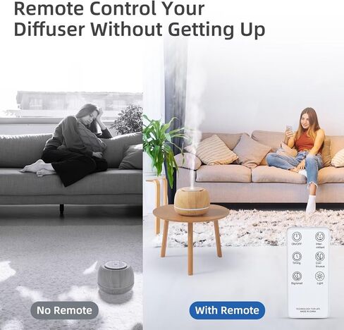 ASAKUKI Essential Oil Diffusers with 10Pcs*10ml Pure Essential Oil Gift Set, 5 in 1 Ultrasonic 300ML Aromatherapy Fragrant Oil Humidifier Vaporizer with Remote Control, Timer and Auto-Off-Yellow in Kuwait