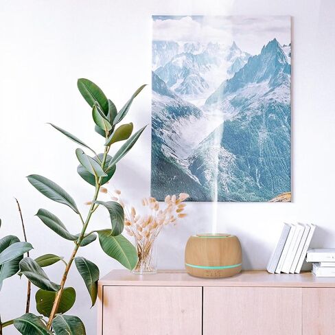 ASAKUKI Essential Oil Diffusers with 10Pcs*10ml Pure Essential Oil Gift Set, 5 in 1 Ultrasonic 300ML Aromatherapy Fragrant Oil Humidifier Vaporizer with Remote Control, Timer and Auto-Off-Yellow in Kuwait