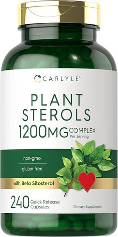 Carlyle Plant Sterols 1200 mg | 240 Ultra Potent Capsules | Non-GMO and Gluten Free Supplement | with Beta Sitosterol in Saudi Arabia