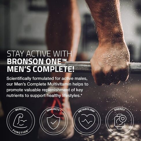Bronson ONE Daily Men’s Complete Multivitamin Multimineral Once-Daily Multi for Active Men, 180 Tablets in Saudi Arabia