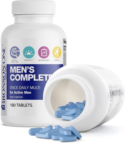 Bronson ONE Daily Men’s Complete Multivitamin Multimineral Once-Daily Multi for Active Men, 180 Tablets in Saudi Arabia