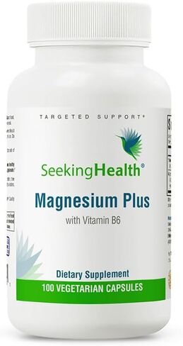 Seeking Health Magnesium Plus, Physician Formulated Vitamin B6 Plus Magnesium Supplement, Supports Better Sleep, Mood Support, Vegetarian Capsules (100 Capsules) in Saudi Arabia