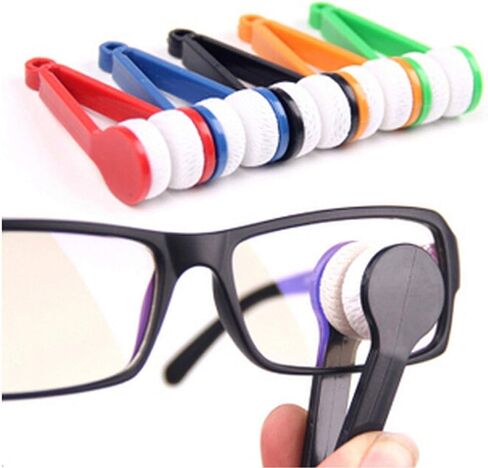 MauSong 5 Pcs Mini Tool Eyeglass Cleaner, Microfiber Soft Brush for Cleaning Glasses and Spectacle (Random Color) in Kuwait