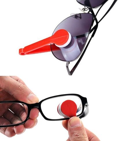 MauSong 5 Pcs Mini Tool Eyeglass Cleaner, Microfiber Soft Brush for Cleaning Glasses and Spectacle (Random Color) in Kuwait