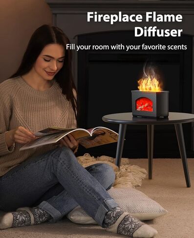 Jack & Rose Fireplace Diffuser, Flame Diffuser, Diffusers for Essential Oils Large Room in Kuwait