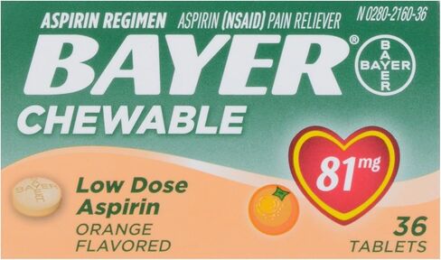 Bayer Children's Chewable, Children's Aspirin Pain Reliever, Orange, 36 ct in Saudi Arabia