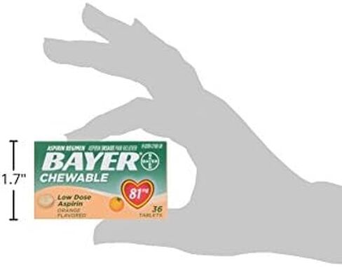 Bayer Children's Chewable, Children's Aspirin Pain Reliever, Orange, 36 ct in Saudi Arabia
