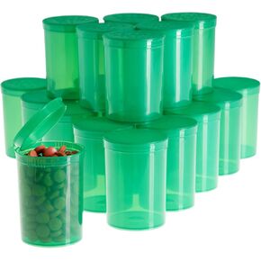 Juvale 50 Pack Empty Pill Bottles with Caps - 13 Dram Medicine Containers, Prescription Vials with Lids (Black)