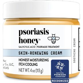 PSORIASIS HONEY Skin-Renewing Cream - Psoriasis Cream for Dry Skin - Daily Ointment & Moisturizer for Eczema Or Sensitive Skin - Psoriasis Lotion for Itchy Skin Relief (4oz) in Saudi Arabia