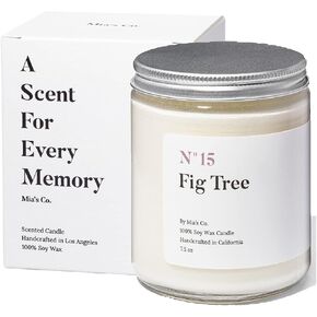 Mia's Co. High Tide Scented Candle, Sea Salt & Jasmine Natural Soy Candles with Cotton Wicks, 7.5 oz Jar Minimalist Aromatherapy Candles for Home, Long Lasting Burning Stress Relief, Gift for Women in Saudi Arabia