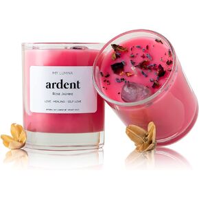 My Lumina Ardent Love Pink Candle - Romantic Sweet Love Candle Natural Soy Wax - Rose and Jasmine Natural Scented Purifying Candle for Aromatherapy in Saudi Arabia