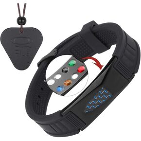 سوار USWEL الرياضي المغناطيسي - مقاوم للماء ويناسب جميع المعصمين والدورة الدموية والطاقة والتوازن (أسود) in Kuwait