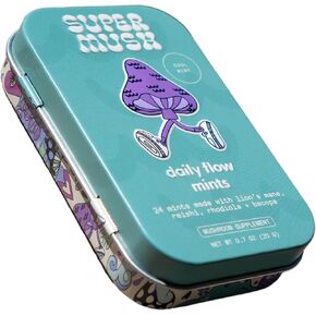 Daily Creativity and Connection SuppleMint | Cordyceps, Reishi, Maca & Bacopa Monnieri Mixed Mushrooms Extract | Pure Breath Mint for Creativity & Connection | 20g Organic Mushroom Mint