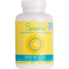 Collagen Capsules - Sparkle Skin Boost Collagen Capsules (180 Pills) 30 Days of 2500mg Verisol Collagen Peptides & Vitamin C in Saudi Arabia