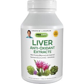 ANDREW LESSMAN Liver Anti-Oxidant Extracts 240 Capsules – Supports The Hard-Working Tissues of The Liver, Promotes Optimum Liver Health & Function, with Milk Thistle, Turmeric and Artichoke Extracts in Saudi Arabia
