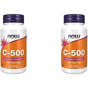 NOW Supplements, Vitamin C-500 with Rose Hips, Antioxidant Protection*, 100 Tablets
